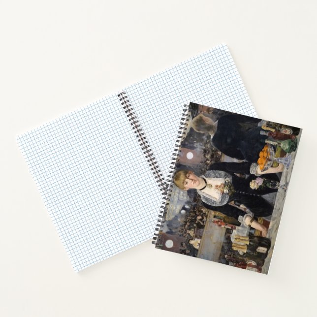 Victorian Barmaid Girl at Folies Bergere, France Notebook (Inside)