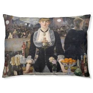 Victorian Barmaid Girl at Folies Bergere, France Pet Bed