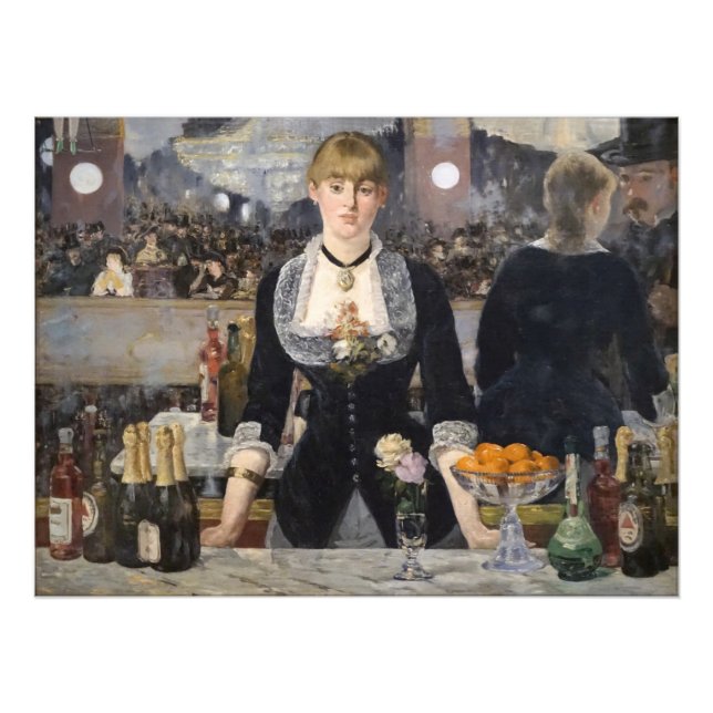 Victorian Barmaid Girl at Folies Bergere, France Photo Print (Front)