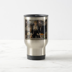 Victorian Barmaid Girl at Folies Bergere, France Travel Mug
