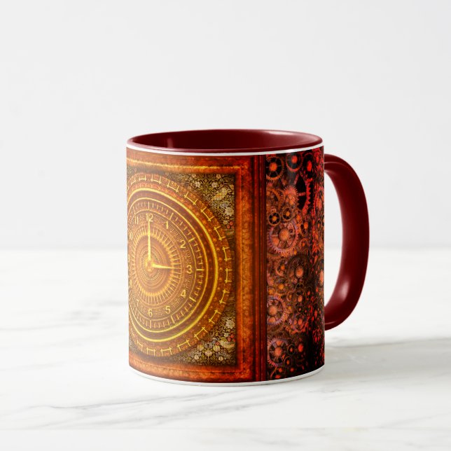Victorian baroque clock mug (Front Right)