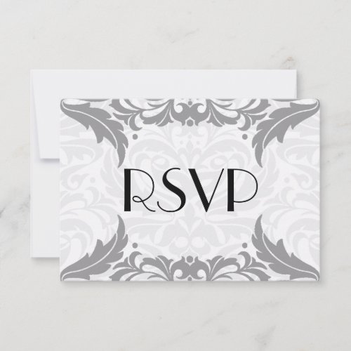 Victorian Baroque Grey Flourish Rsvp
