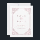 Victorian Baroque Romantic Pink Vintage Frame  Save The Date<br><div class="desc">Victorian Baroque Romantic Pink Vintage Frame Wedding Save the Date</div>