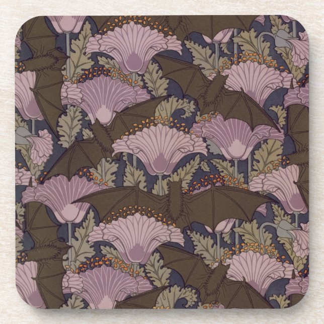 Victorian Bat  Beverage Coaster (Front)