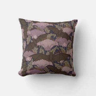 Victorian Bat  Throw Pillow