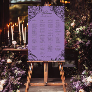 Victorian Bat Until Death Black & Purple Seating Foam Board