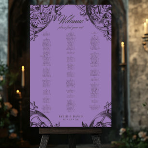Victorian Bat Until Death Black & Purple Seating Foam Board