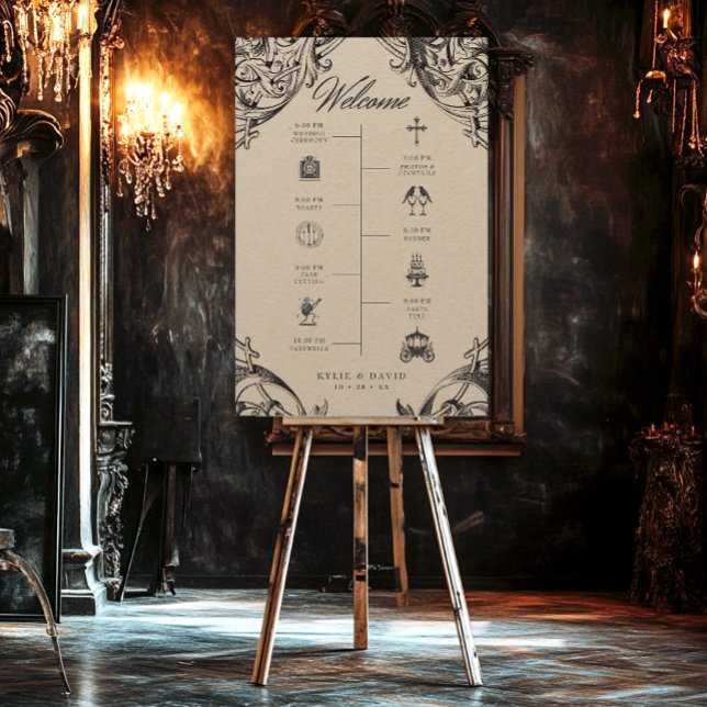 Victorian Bat Until Death Black & Tan Timeline Foam Board (Victorian Bat Until Death Black & Tan Timeline Foam Board)