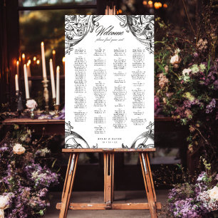 Victorian Bat Until Death Black & White Seating Foam Board