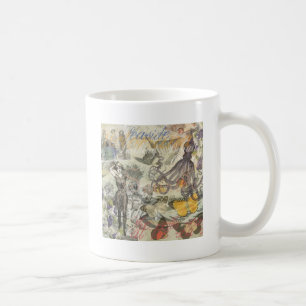 Victorian Bathing Beauty Kraken Vintage Surrealism Coffee Mug