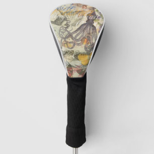 Victorian Bathing Beauty Kraken Vintage Surrealism Golf Head Cover