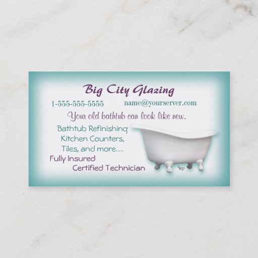 Customizable Victorian Bathtub Business card- customize