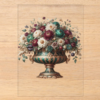 Victorian Bavaria Floral Vase Acrylic Invitations