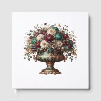 Victorian Bavaria Floral Vase Foil Guest Book