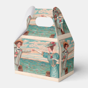 Victorian Beach Love Dressy Ocean Wedding Couple Favor Boxes