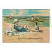 Victorian Beach Swim Girl Ocean Summer Vacation (Front Horizontal)