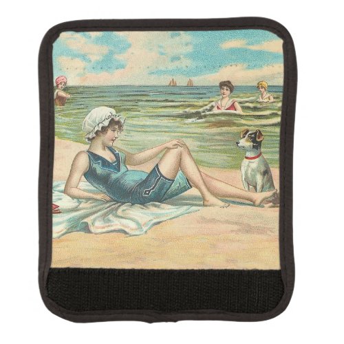 Victorian Beach Swim Girl Ocean Summer Vacation Luggage Handle Wrap