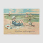 Victorian Beach Swim Girl Ocean Summer Vacation Tissue Paper