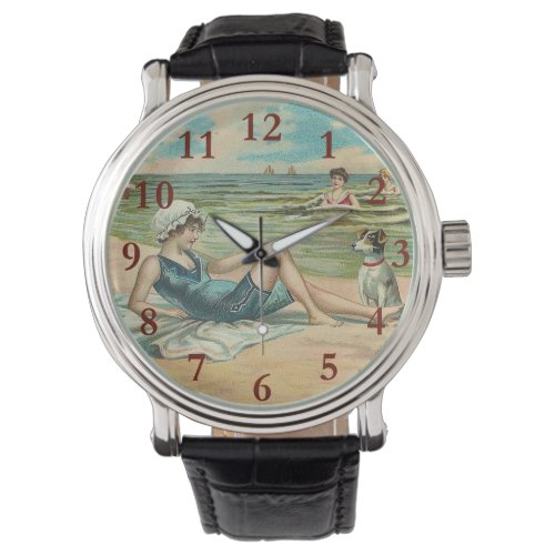 Victorian Beach Swim Girl Ocean Summer Vacation Watch