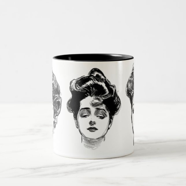 Victorian Beauties Two-Tone Coffee Mug (Center)