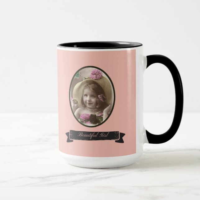 VICTORIAN BEAUTIFUL GIRL MUG (Right)