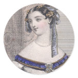 Victorian Beauty by Jules David - Gorgeous Face! Classic Round Sticker