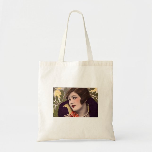 Victorian beauty in purple coat tote bag (Front)