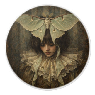 Victorian Beauty with Butterfly Ceramic Knob