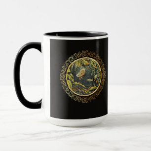 Victorian Bee and Butterfly in Spider Web Mug