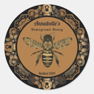 Victorian Bee Honey Label