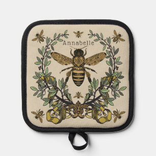 Victorian Bee Personalize Pot Holder