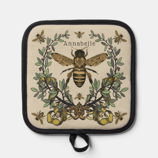 Victorian Bee Personalize Pot Holder