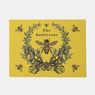 Victorian Bee Two Personalize Doormat