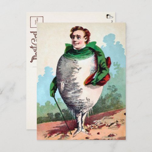 Victorian Beet Man Postcard 