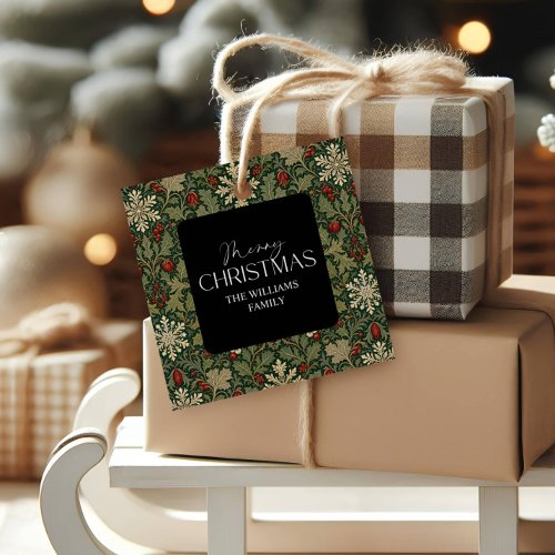 Victorian Berries Dark Botanical Christmas Gothic Favor Tags