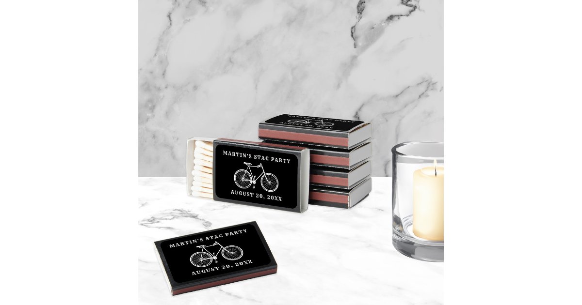 Victorian Bicycle Bachelor Stag Party Matchboxes | Zazzle