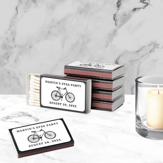 Victorian Bicycle Bachelor Stag Party Matchboxes (Creator Uploaded)