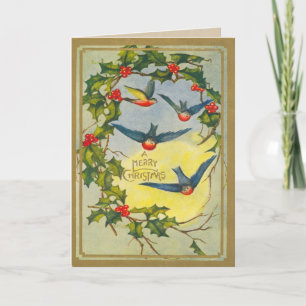 Victorian Bird Christmas Card