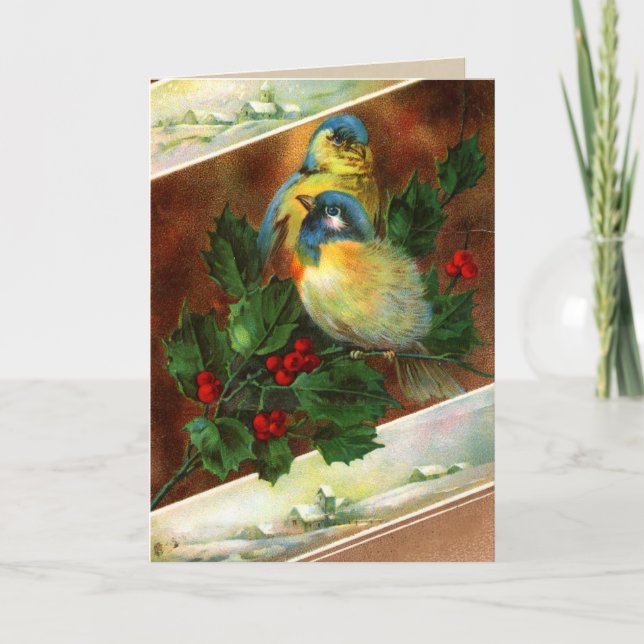 Victorian Bird Christmas Card (Front)