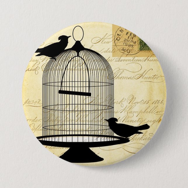 Victorian Birdcage Button (Front)