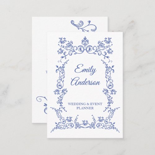 Victorian Blue Elegant hello card