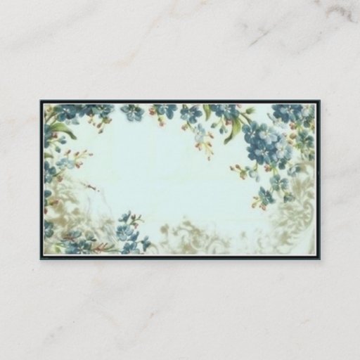 Customizable Victorian Blue Floral Business Card Template