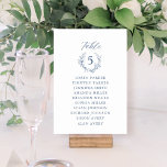 Victorian Blue Floral Wedding Seating Chart Table Number<br><div class="desc">Victorian Blue Floral Wedding Seating Chart Table Number</div>
