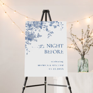 Victorian Blue French Garden Rehearsal Dinner Foam Board