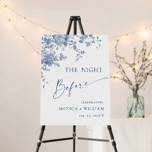 Victorian Blue French Garden Rehearsal Dinner Foam Board