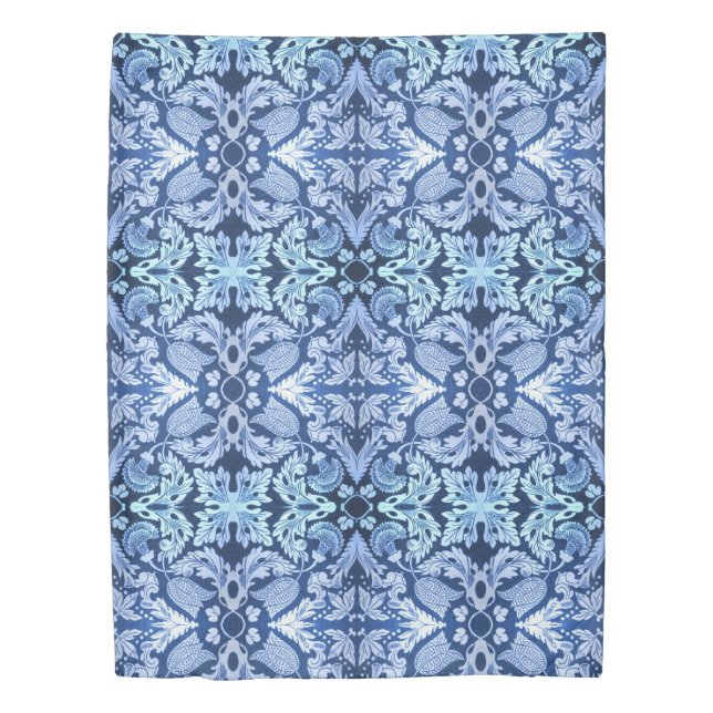 Victorian Blue Pattern Duvet Cover (Front)