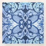 Victorian Blue Pattern Glass Coaster at Zazzle