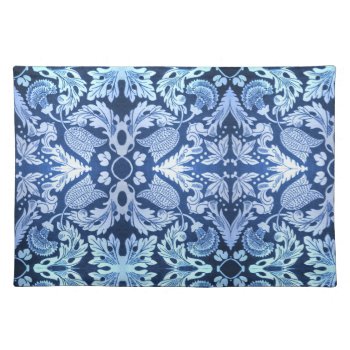 Victorian Blue Pattern Placemat by MisfitsEnterprise at Zazzle