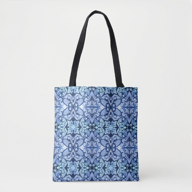 Victorian Blue Pattern Tote Bag (Front)