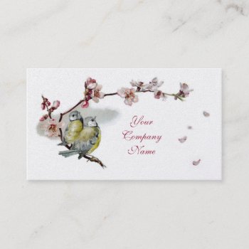 Victorian Blue Tits Business Card by Past_Impressions at Zazzle